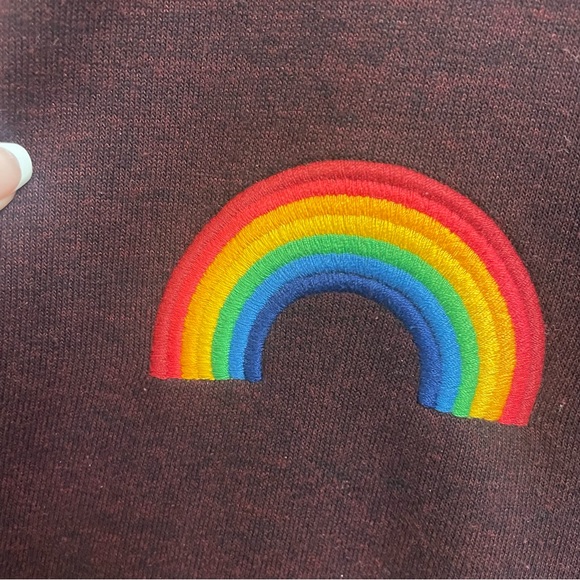 Aviator Nation Ombré Rainbow Zip Up Hooded Sweatshirt - Picture 3 of 14